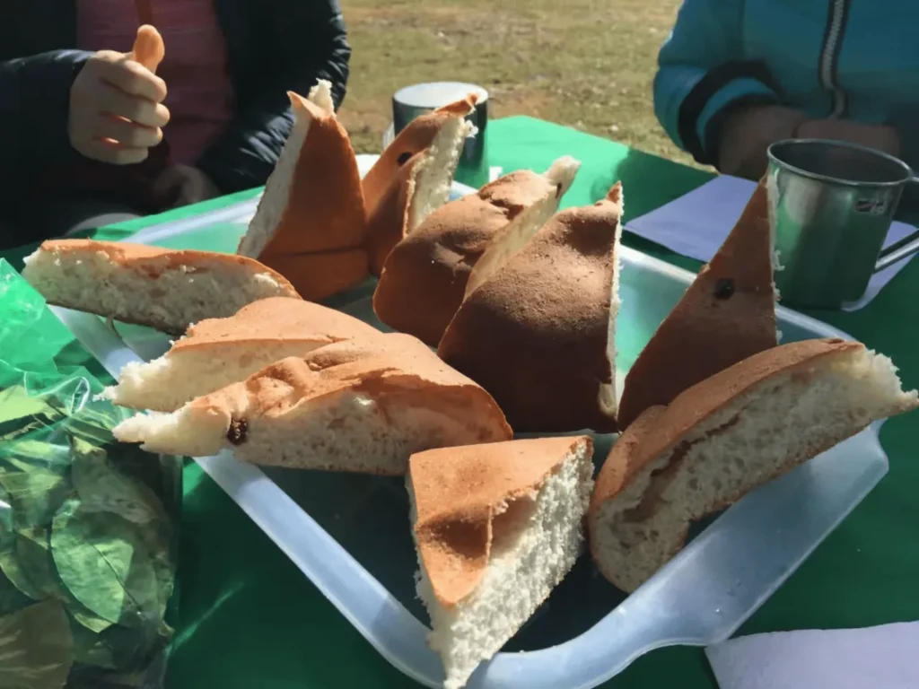 breakfast at Soraypampa trailhead of Salkantay treck Day 1