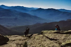 Jade and me on Mount Lafayette on Franconia Ridge Loop