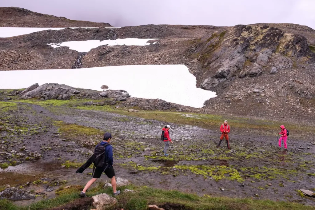 Our hiking group on Crow Pass Trail