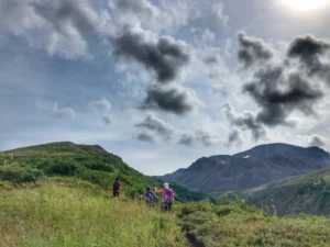 Hiking on Kesugi Ridge Trail, Alaska