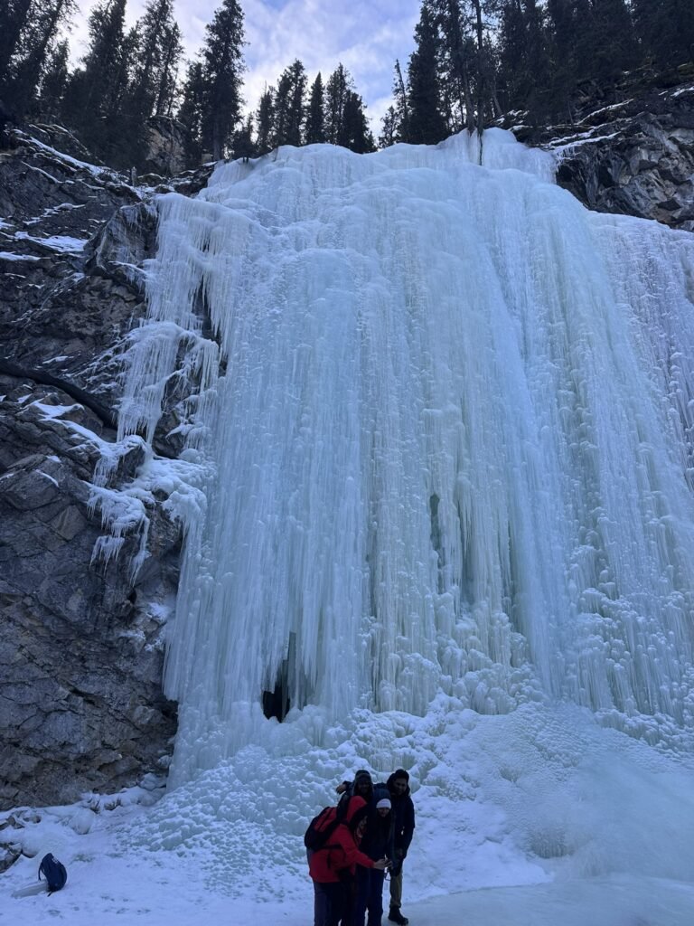 frozen waterfall near Calgary-Green Monster Icefall