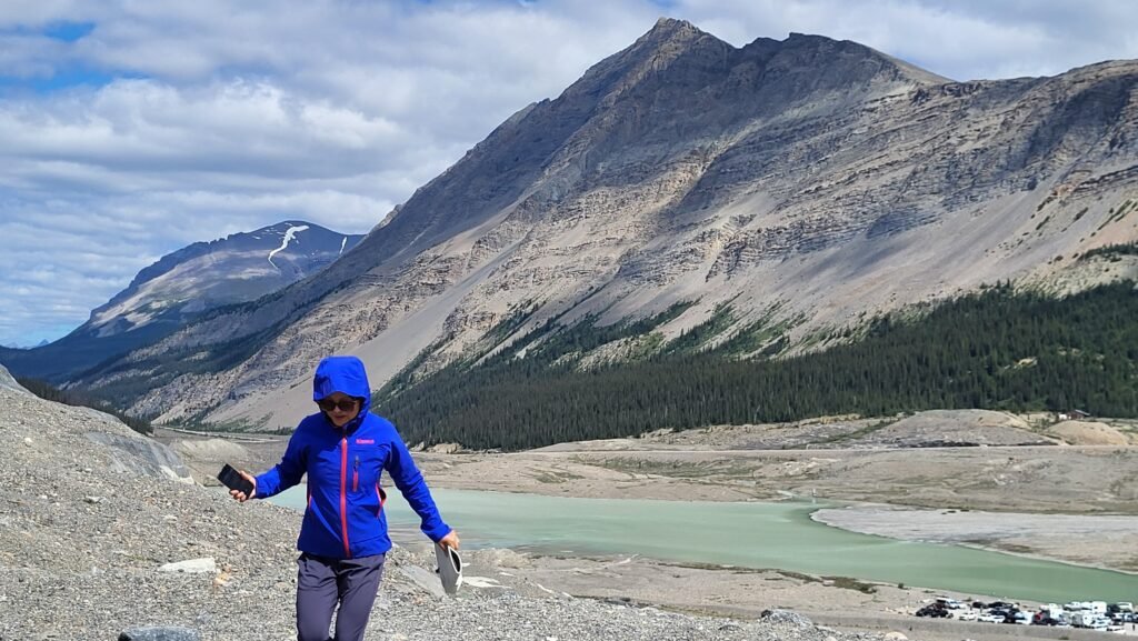Lisa on Toe of the Glacier Trail