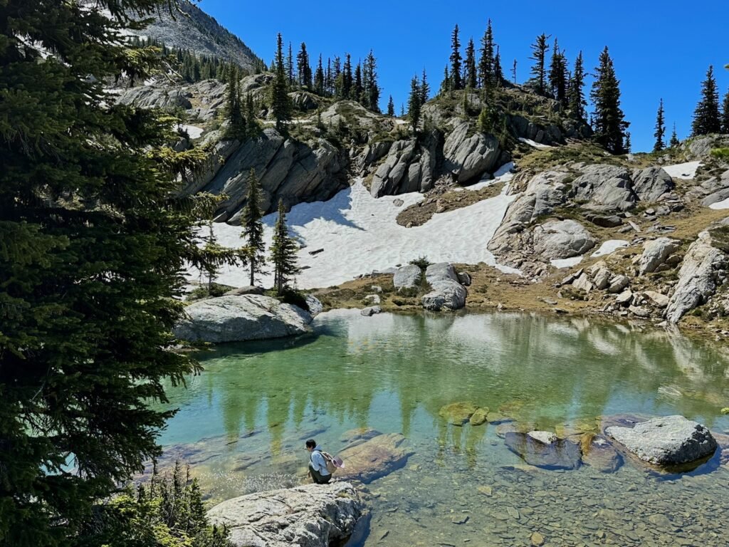 lower lake on Twin Lakes Trail