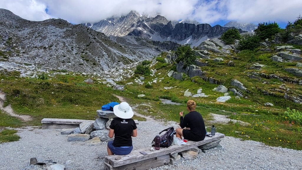 Kevin and I having lunch at Hermit Meadows