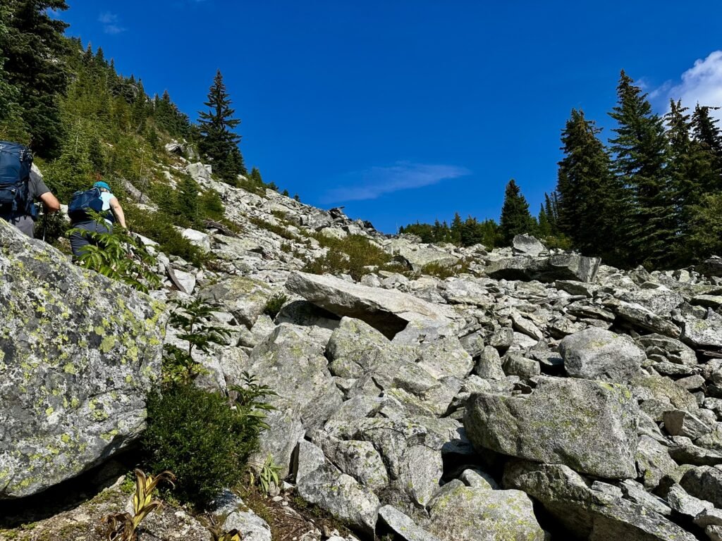 Rocky area on Little White Mountain Trail
